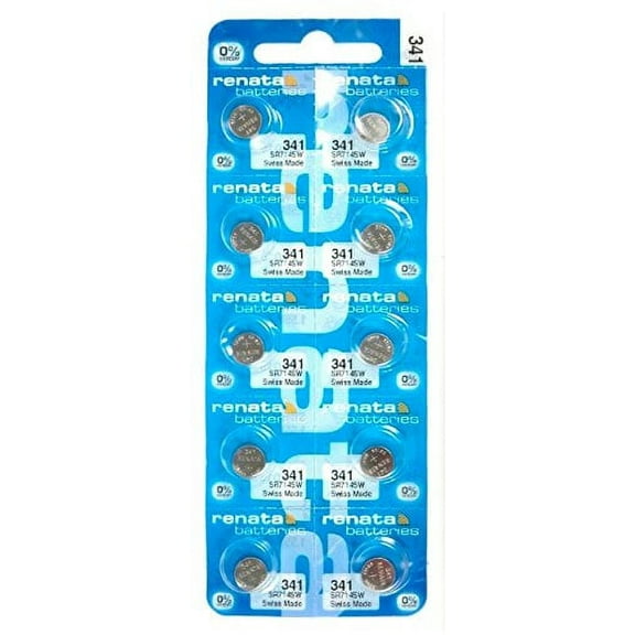 Renata #341 Silver Oxide Battery - 10 Pack (341-10)