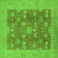 thumbnail image 1 of Ahgly Company Indoor Square Oriental Green Industrial Area Rugs, 6' Square, 1 of 4