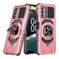thumbnail image 2 of Compatible Case for Nokia G400 5G Case w/Tempered Glass Screen Protector [Military Grade] Ring Car Mount Kickstand Shockproof Hard Phone Case - Rose Gold, 2 of 7