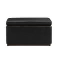 thumbnail image 5 of Linon Elta Rectangle Storage Ottoman, Black Faux Leather, 5 of 12
