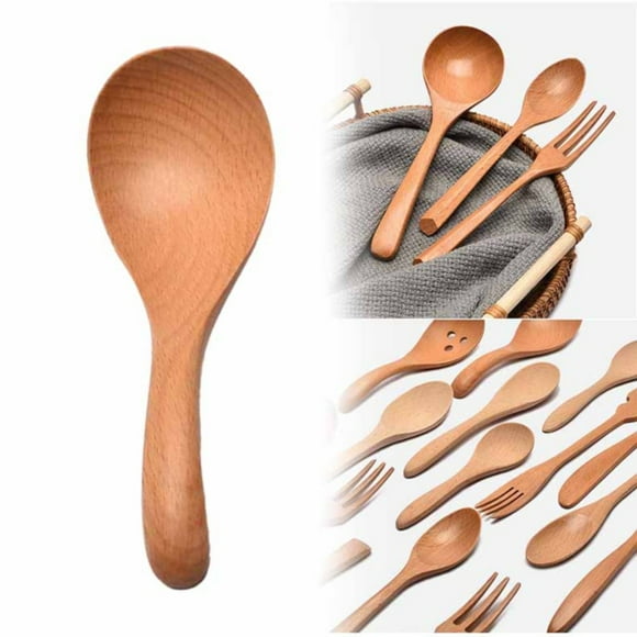 Clearance Sale! Kgfrsd Spoons,Wooden Spoons for Eating Wooden Spoons for Tea Wooden Teaspoons for Stirring Coffee Schima Wood Table Spoons for Cooking Small Serving Spoons for Soup,Kitchen Gadgets,