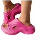 thumbnail image 6 of Mostsola Platform Sandals for Women 2025 Fashion Wedges Heels Lightweight Slip on Slides, 6 of 6