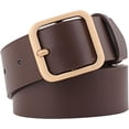 thumbnail image 1 of HUGFEGWE Ceinture en Cuir PU pour Femmes Réglable Lignes de Couture Fines Mode Décontractée Boucle à Ardillon pour Pantalon Robe CJB91-76343, 1 of 5