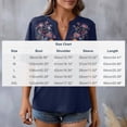 thumbnail image 3 of PNTUTB Women's Fashion Embroidered Patchwork Lace Trim V Neck Loose Comfort Pullover Short Sleeve T Shirts, 3 of 6