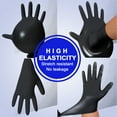 thumbnail image 4 of 100pcs  GP Craft  8Mil Diamond Textured Black Nitrile Gloves (Automative Work) Cleaning Hand Cover, 4 of 5