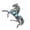 Silver, variant on Trendy Horse Brooch Pin Embellished Simulated Turquoise for Enhancing Clothing Chinese Zodiacal Pin
