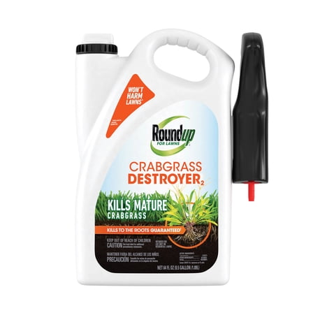 Roundup for Lawns Crabgrass Destroyer2, Tough Weed Killer, Ready-To-Use, 64 oz.