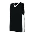 thumbnail image 2 of Augusta XL Ladies Block Out Jersey Black/White 1714, 2 of 3