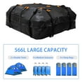 thumbnail image 2 of Universal 600D Waterproof Car Roof Cargo Carrier - 20 Cubic Feet Storage Cube Bag for All Cars with or Without Rack, 2 of 7