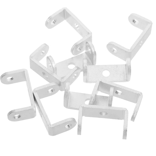 unbranded 10Ud Soportes En U De Aluminio Para Barricadas De Puerta Resistente Y Color Plata