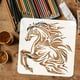 thumbnail image 3 of Plantilla de la Tribu del Caballo de Fuego de 11,8 x 11,8 pulgadas, reutilizable, para pintar un caballo al galope. Plantilla para dibujo con motivos de caballos y animales., 3 of 9
