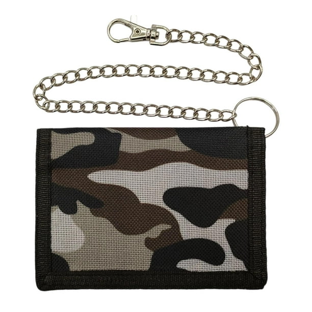 Cartera para exteriores triple, tarjetero, ligera, plegable, novedosa, para hombre, regalo para papá Gris
