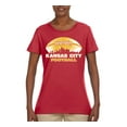 thumbnail image 2 of Wild Bobby Kansas Football Skyline Sports Women Graphic Tee, Red, Small, 2 of 6