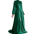 thumbnail image 2 of Njagoc3 Womens Long Sleeve Vintage Court Gown, Floor - Length Maxi Dress, Flowy Fit, Solid Color Variants, for Themed Parties & Cosplay, 2 of 6