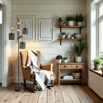 3 Lights Metal Shades Floor Lamp,Rustic Standing Lamp 70"