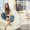 thumbnail image 5 of Jokapy Clear Inflatable Plastic Bean Bag Chair, 3 feet Round, Gold, 5 of 11