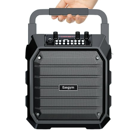 Easgym Loudspeakers, 12 Inch Active PA Rechargeable Battery Speaker System, Bluetooth, MP3, USB, SD Card Slot, Carry Handle