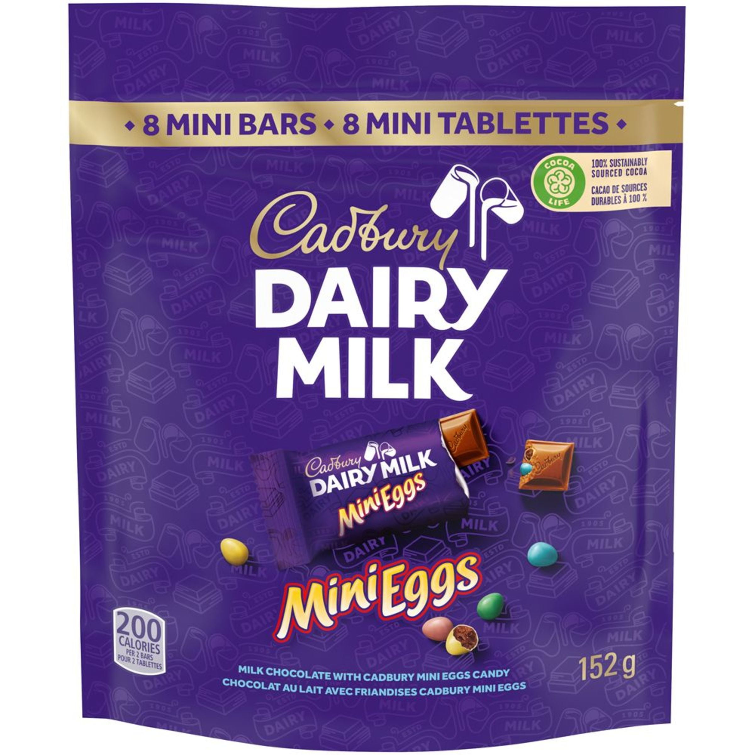 Cadbury Dairy Milk, Mini Eggs, Mini Chocolatey Candy Bars, (8 mini bars)