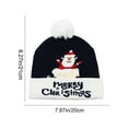thumbnail image 3 of Beautynvta LED Christmas Hat, Light Up Unisex Pattern Knitted Beanie Holiday Hat with Pom Poms, Colorful Flashing Cap Winter Warm Snow Hat for Holiday Xmas Christmas Party Supplies, 3 of 6