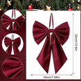 thumbnail image 3 of Christmas Large Red Bow Decor Giant Ribbon Bow, 9.8 x 7 Inch Holiday Tree Topper Ornament for Christmas Decorations Indoor Wedding Party Wall Door Room Display, 3 of 5