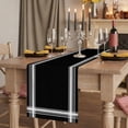 Black Grid Table Runner Retro Minimalist Lines Stripes White — free download