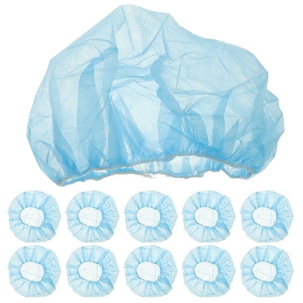 100 gorros desechables para cubrir la cabeza, red para el cabello, para hospitales, laboratorios y servicios de alimentación.