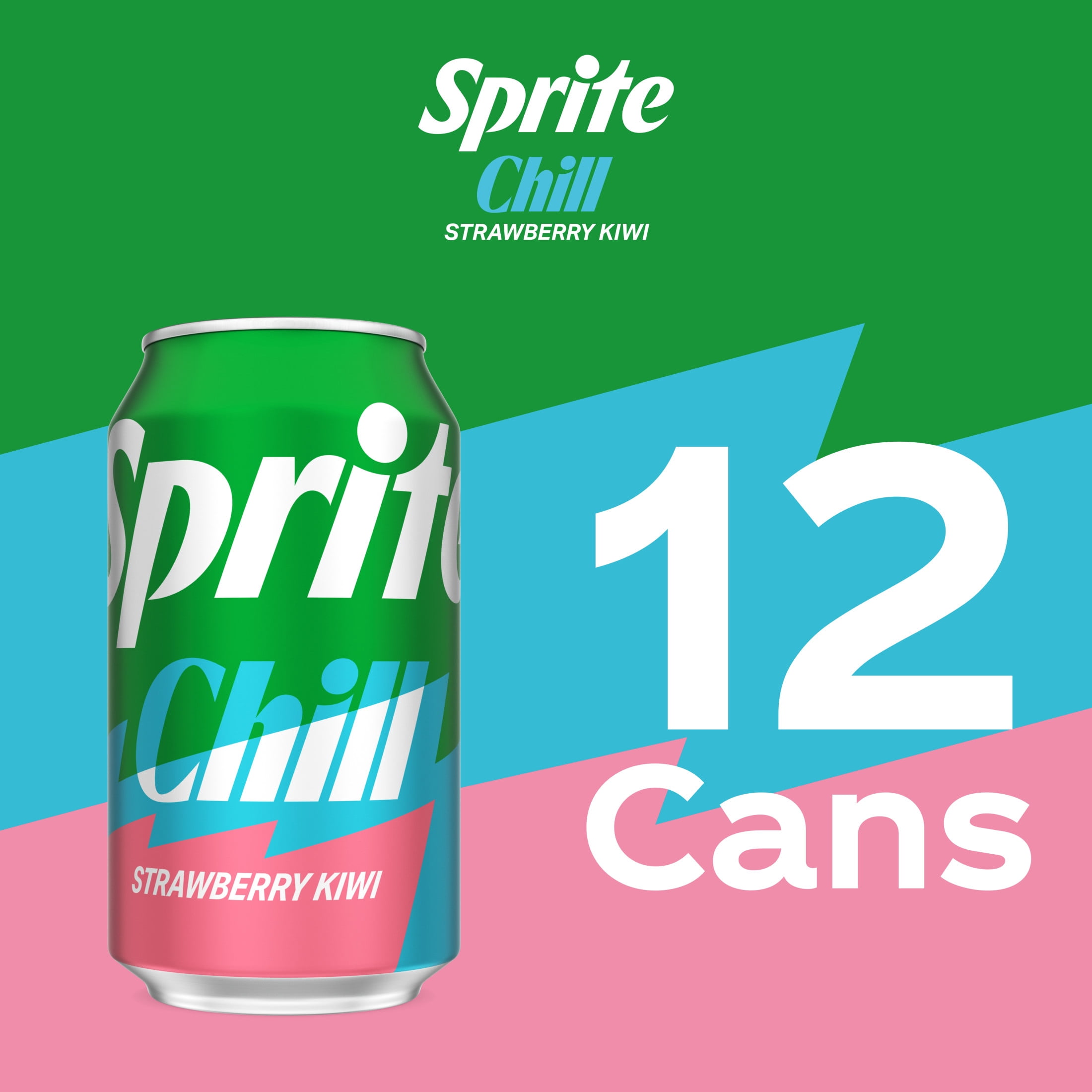 Sprite Chill Strawberry Kiwi Caffeine Free Soda Pop Fridge Pack Cans, 12 fl oz, 12 Pack