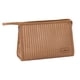 thumbnail image 1 of Bolsa de cosméticos con cremallera para mujer, bolsa de maquillaje de cuero Pu para bolso, bolsa de maquillaje de viaje con asa, 1 of 5