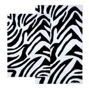 Chesapeake Safari 2pc Black & White Zebra Bath Rug Set (21"x34" & 24