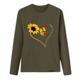 thumbnail image 3 of Puntoco Mujer Imprimir Casual Impresión Manga Larga Sudadera Pullover tops Blusa Puntoco Puntoco-1129, 3 of 6