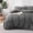 Dark Gray, variant on Sleep Zone Twin Duvet Cover 3pc Set Soft Seersucker , All-Season Adaptable, White