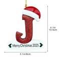 thumbnail image 3 of Mecorevxz Christmas Letter Ornament 2025,Letter Personalized Christmas Indoor for Christmas Tree Ornaments Pendant Hanging Decorations, DIY Hanging Christmas Ornaments (J), 3 of 7