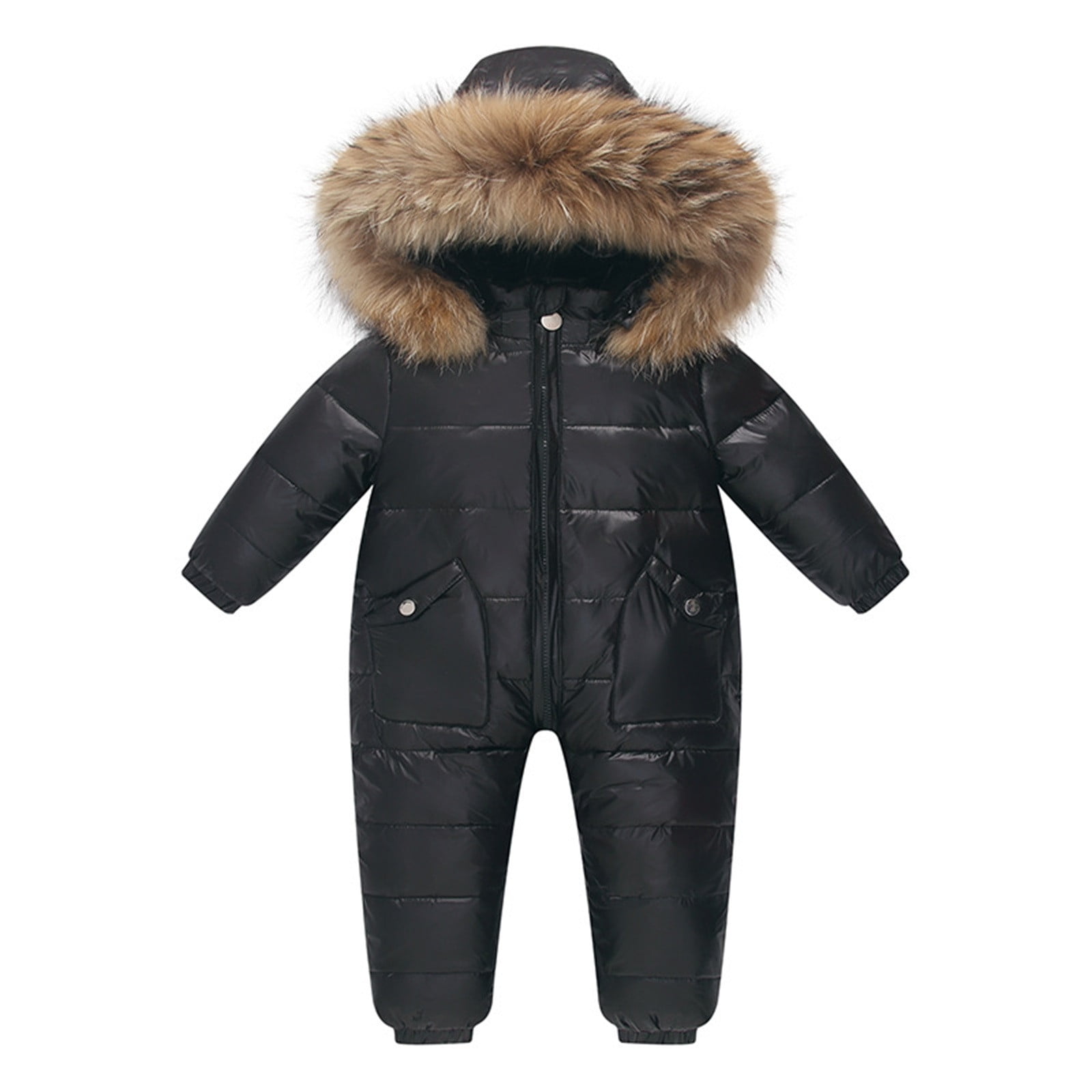 Combinaison Neige Enfant – Doudoune Capuche Ours + Pantalon – Chaud Épais – Polyamide – Taille 12 Mois à 6 Ans - 3