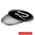 thumbnail image 1 of 3D Aluminum Styling Car Body Fender Decoration Stickers For 4 Motion MTM Touran Tiguan GTI R Line R32 Touareg Passat Cover -new R-Silver, 1 of 6