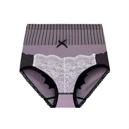 

6 Pack Women s Brief Women Comfortable Lace Middle Waist Triangle Underwear Waist Closing And Lifting Underpants