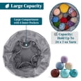 thumbnail image 2 of PAVILIA Crochet Bag Knitting Bag Organizer, Yarn Bag Storage Tote for Crocheting On The Go, Knitting Accessories Supplies Holder with Grommets, Gift for Crochet Lovers Knitters (Charcoal Gray), 2 of 9