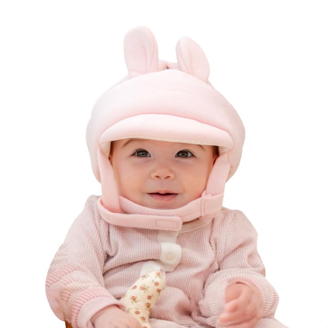 Protector de cabeza de bebé AGUARD de algodón orgánico Bunny Pink