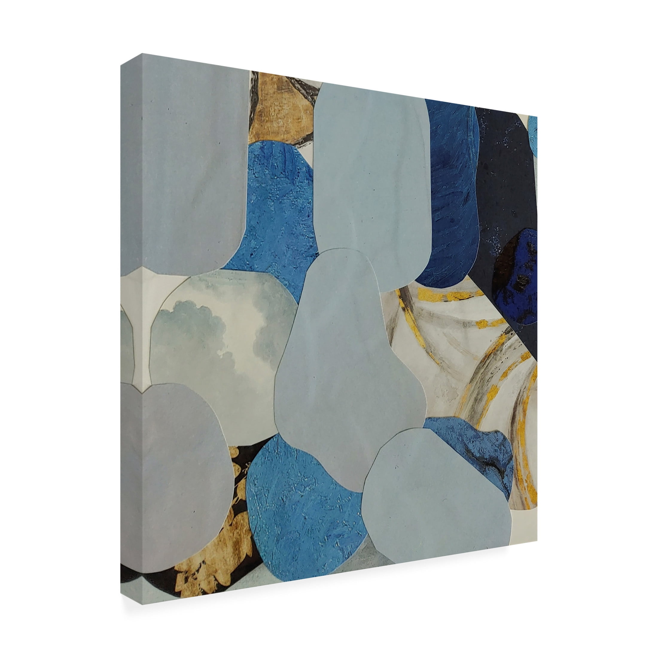 Canvas Wall Art - Coco Good 'Blue Monsoon II' Wall Art for Living Room, Bedroom, or Office Décor by Trademark Fine Art - 14 x 14 Inches