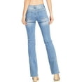 thumbnail image 3 of Wax Jean Womens Juniors Mid Rise Bootcut Jeans (Denim, 3), 3 of 4
