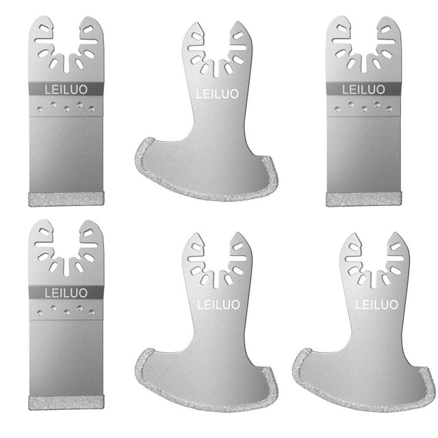 Cuchillas para quitar lechada LEILUO Diamond, multiherramienta oscilante, 6 unidades