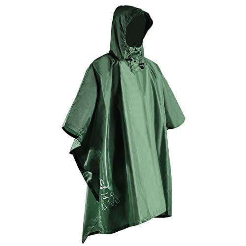 3 in 1 Multifunctional Lightweight Reusable Raincoat for Men Women Adults Kids REDCAMP Waterproof Rain Poncho with Hood and Arms for Camping Hiking 