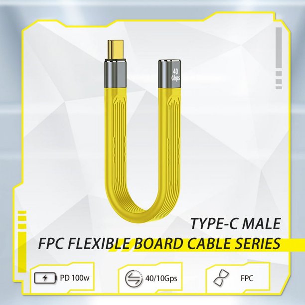 Cable cargador 2 en 1 10Gbps/40Gbps PD 100W Cable de carga USB USB 3.1 para tableta