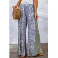 thumbnail image 2 of ABPHQTO Pantalones anchos de mujer con estampado mixto Paisley azul, 2 of 5