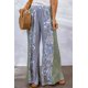 thumbnail image 2 of ABPHQTO Pantalones anchos de mujer con estampado mixto Paisley azul, 2 of 5