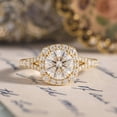 thumbnail image 4 of Rosec Jewels IGI Certified Lab Grown Diamond Engagement Ring with Halo - 0.9 Carat - E-VS1 Quality - Split Shank Ring for Women, 10K Yellow Gold, US 9.50, 4 of 8