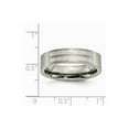 thumbnail image 7 of Titanium Flat 6mm 925 Sterling Silver Inlay Brushed Band Size: 10; for Adults and Teens; for Women and Men, 7 of 7