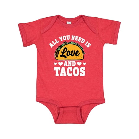 

Inktastic Valentine s Day All You Need is Love and Tacos Gift Baby Boy or Baby Girl Bodysuit