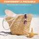 thumbnail image 4 of 56-58 cm circunferencia del sombrero sombrero para el sol de las mujeres protector solar sombrero de paja de playa lazo de encaje sombrero para el sol de verano, 4 of 5