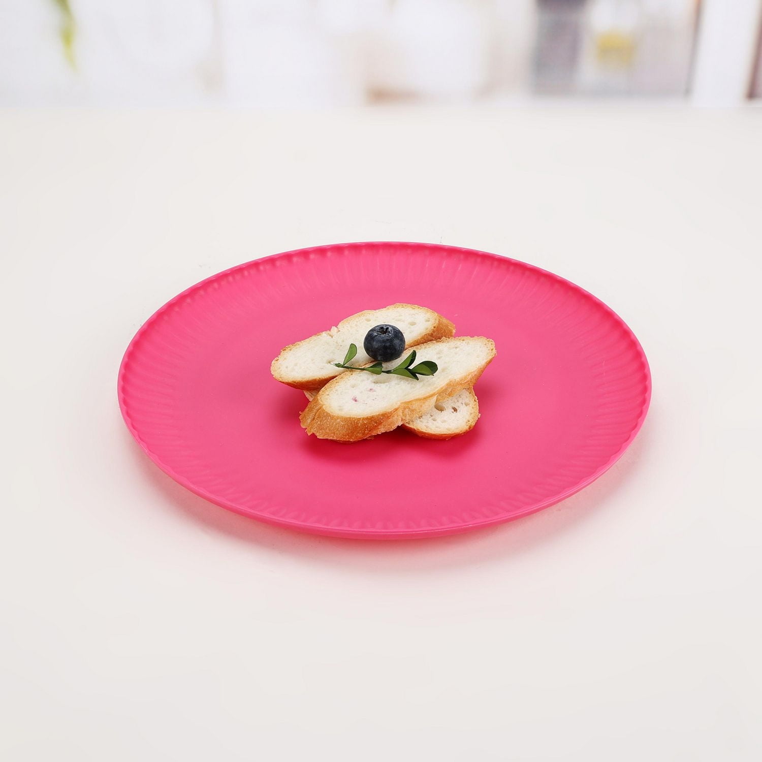 Assiette ronde en polypropylène fuchsia Mainstays 1 pièce