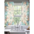 thumbnail image 2 of Beach Coastal Sheer Curtains 63 Inch Length 2 Panels Set Window Treatments, Summer Coral Starfish Nautical Ocean Vintage Rod Pocket Semi Curtains for Living Room/Bedroom/Kitchen Décor, 104"W x 63"L, 2 of 7
